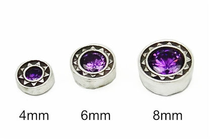 Wanaree Tanner Die Cut Tool Head - 4mm Nova Frame silver bezel set stones 4mm, 6mm 8mm