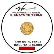 Wanaree Tanner Die Cut Tool Head - 4mm Swirl Frame - Cool Tools