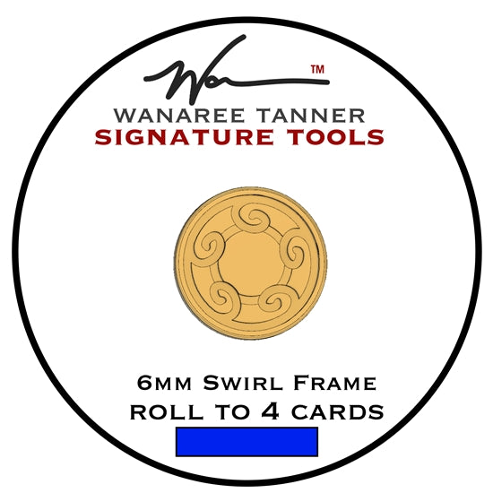 Wanaree Tanner Die Cut Tool Head - 6mm Swirl Frame