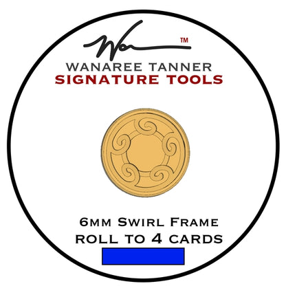 Wanaree Tanner Die Cut Tool Head - 6mm Swirl Frame