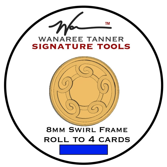 Wanaree Tanner Die Cut Tool Head - 8mm Swirl Frame