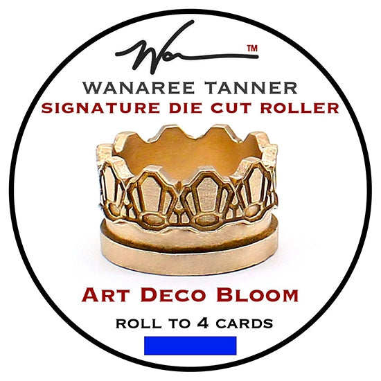 Wanaree Tanner Die Cut Roller Head - Deco Bloom This Heirloom quality Die Cut Tool head is fashioned in sturdy, luminous bronze. Made to work with the Die Cut Roller handle. It is calibrated to both sculpt and cut unique dimensional ornamental elements in one fluid application.