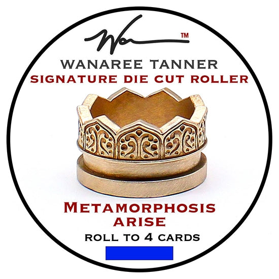 Wanaree Tanner Die Cut Roller Head - Metamorphosis Arise This Heirloom quality Die Cut Tool head is fashioned in sturdy, luminous bronze. Made to work with the Die Cut Roller handle. It is calibrated to both sculpt and cut unique dimensional ornamental elements in one fluid application.