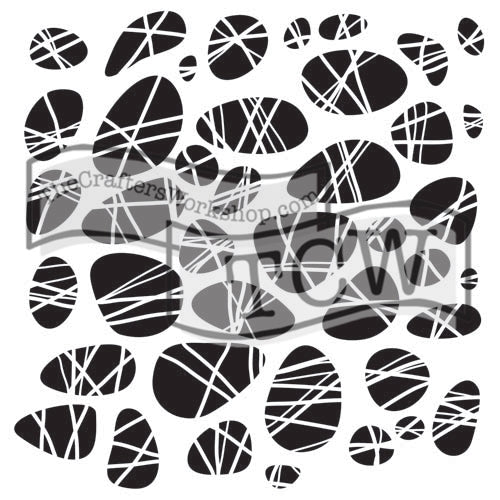 Design Stencil - Pebbles Tied Enhance your enamel with our Design Stencils for Enameling.  Add flair and dimension to your enamel creations. Easy to clean and reuse! Emboss clay to create texture. Stencil is 6" x 6"