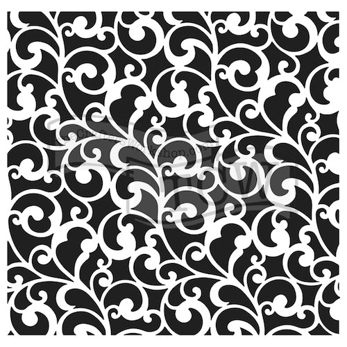 Design Stencil - Endless Swirls Enhance your enamel with our Design Stencils for Enameling.  Add flair and dimension to your enamel creations. Easy to clean and reuse! Emboss clay to create texture. Stencil is 6" x 6"