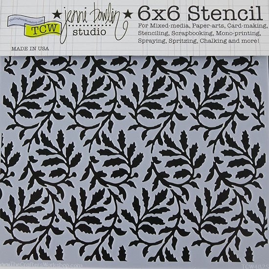 Design Stencil - Vineyard Enhance your enamel with our Design Stencils for Enameling.  Add flair and dimension to your enamel creations. Easy to clean and reuse! Emboss clay to create texture. Stencil is 6" x 6"