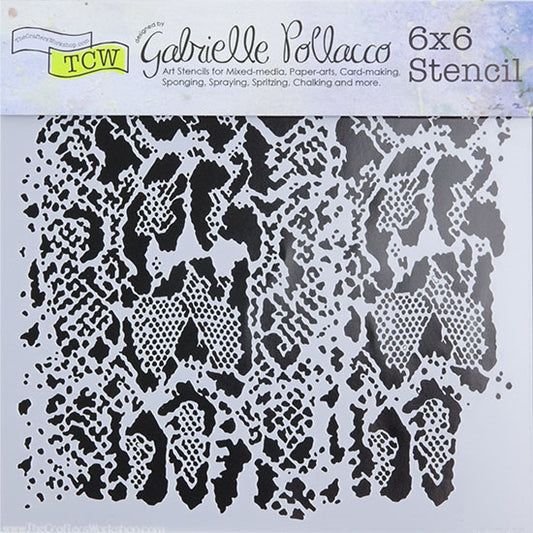 Design Stencil - Snakeskin Enhance your enamel with our Design Stencils for Enameling.  Add flair and dimension to your enamel creations. Easy to clean and reuse! Emboss clay to create texture. Stencil is 6" x 6"