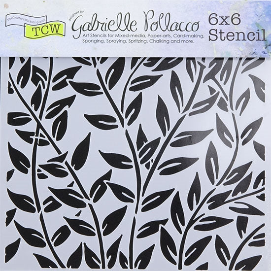 Design Stencil - Jungle Vines Enhance your enamel with our Design Stencils for Enameling.  Add flair and dimension to your enamel creations. Easy to clean and reuse! Emboss clay to create texture. Stencil is 6" x 6"