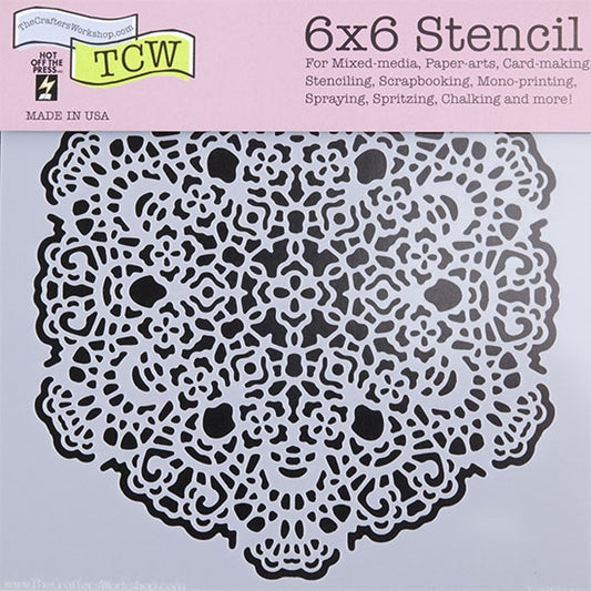 Design Stencil - Octagonal Lace Enhance your enamel with our Design Stencils for Enameling.  Add flair and dimension to your enamel creations. Easy to clean and reuse! Emboss clay to create texture. Stencil is 6" x 6"