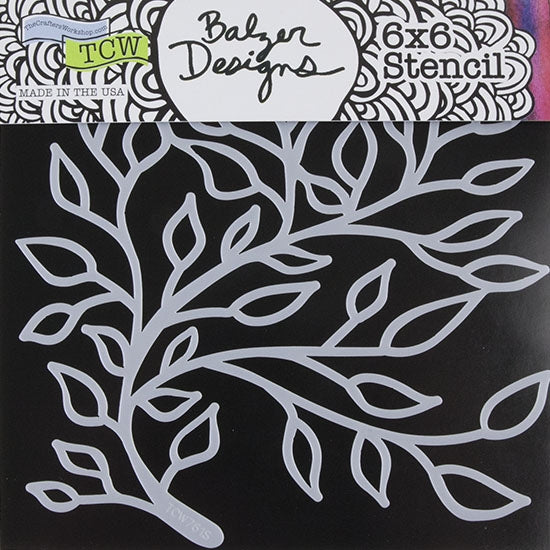 Design Stencil - Solemn Branch Enhance your enamel with our Design Stencils for Enameling.  Add flair and dimension to your enamel creations. Easy to clean and reuse! Emboss clay to create texture. Stencil is 6" x 6"