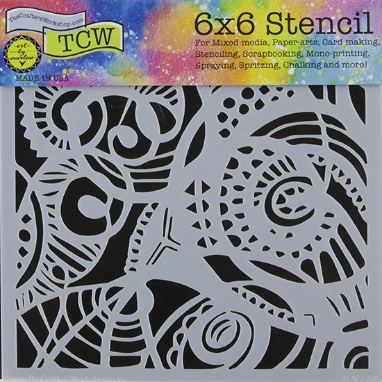 Design Stencil - Free Swirl Enhance your enamel with our Design Stencils for Enameling.  Add flair and dimension to your enamel creations. Easy to clean and reuse! Emboss clay to create texture. Stencil is 6" x 6"