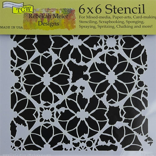 Design Stencil - Distressed Lace Enhance your enamel with our Design Stencils for Enameling.  Add flair and dimension to your enamel creations. Easy to clean and reuse! Emboss clay to create texture. Stencil is 6" x 6"