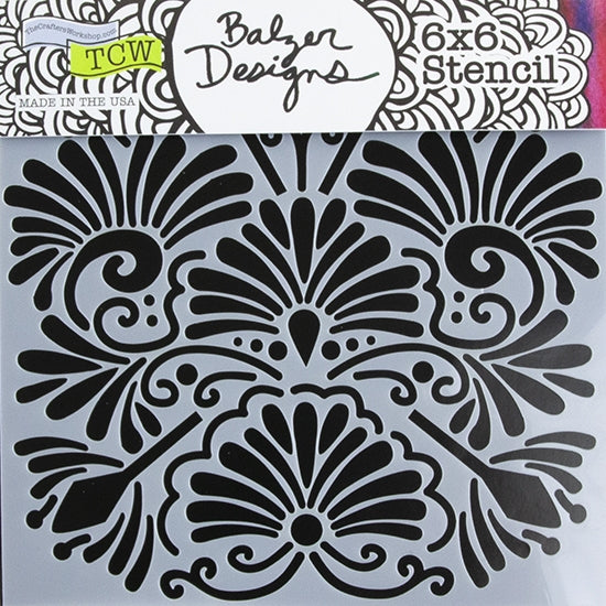 Design Stencil - Fantastical Enhance your enamel with our Design Stencils for Enameling.  Add flair and dimension to your enamel creations. Easy to clean and reuse! Emboss clay to create texture. Stencil is 6" x 6"