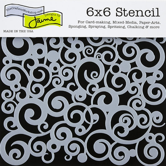 Design Stencil - Cosmic Swirl Enhance your enamel with our Design Stencils for Enameling.  Add flair and dimension to your enamel creations. Easy to clean and reuse! Emboss clay to create texture. Stencil is 6" x 6"