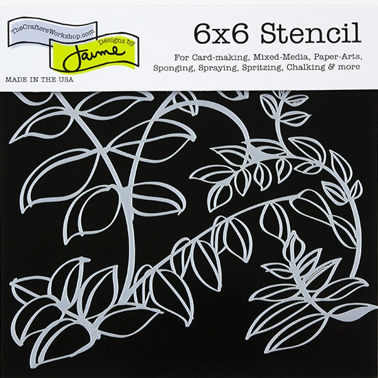 Design Stencil - Vines Enhance your enamel with our Design Stencils for Enameling.  Add flair and dimension to your enamel creations. Easy to clean and reuse! Emboss clay to create texture. Stencil is 6" x 6"