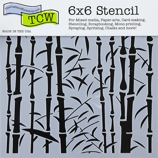 Design Stencil - Bamboo Enhance your enamel with our Design Stencils for Enameling.  Add flair and dimension to your enamel creations. Easy to clean and reuse! Emboss clay to create texture. Stencil is 6" x 6"