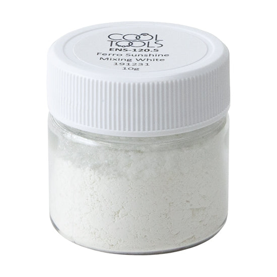 Ferro Sunshine Enamel - 19-1231 Mixing White - 10 Gram jar