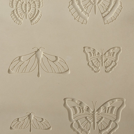 Jewelry Artist Elements - Texture - Butterfly 2. Embossed elements. Impress clay, then use a Jewelry Shape Template for the shape or cut out with a needle tool. Jewelry Artist Elements are flexible, washable and can be used with any soft clay. Spritz with CoolSlip or dust on Dry Powder Release for stick-free impressions when using metal clay and polymer clay.