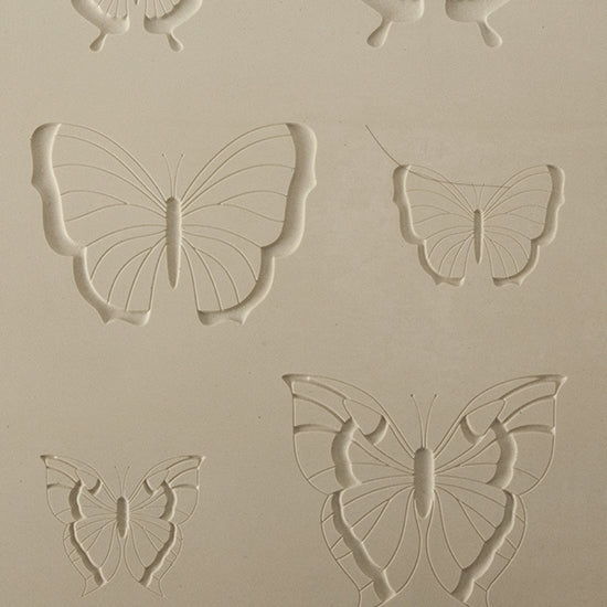 Jewelry Artist Elements - Texture - Butterfly 3. Embossed elements. Impress clay, then use a Jewelry Shape Template for the shape or cut out with a needle tool. Jewelry Artist Elements are flexible, washable and can be used with any soft clay. Spritz with CoolSlip or dust on Dry Powder Release for stick-free impressions when using metal clay and polymer clay.