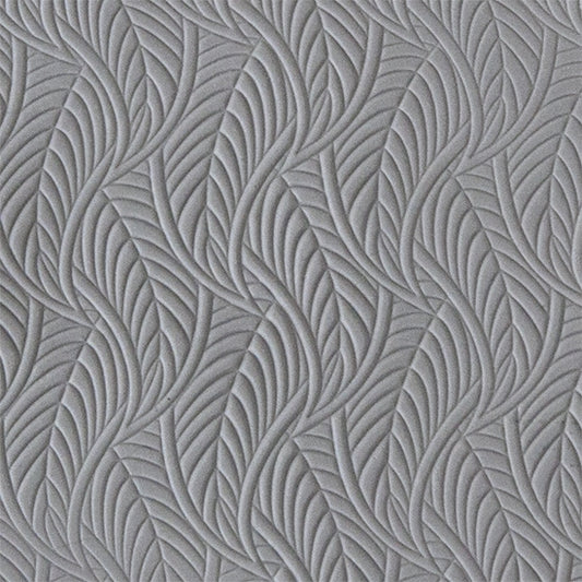 clay sample of Long Mega Texture Tile - Dancing Leaves Even longer than our Mega Tiles, these textures measure 6" x 12" which makes them perfect for both large and small projects. Long Mega Texture Tiles are flexible, washable and can be used with any soft clay. Spritz with CoolSlip or dust on Dry Powder Release for stick-free impressions when using metal clay and polymer clay.