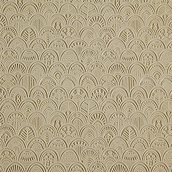 Long Mega Texture Tile - Rococo Even longer than our Mega Tiles, these textures measure 6" x 12" which makes them perfect for both large and small projects. Long Mega Texture Tiles are flexible, washable and can be used with any soft clay. Spritz with CoolSlip or dust on Dry Powder Release for stick-free impressions when using metal clay and polymer clay.