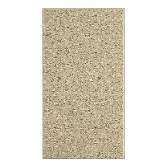 Long Mega Texture Tile - Rococo Even longer than our Mega Tiles, these textures measure 6" x 12" which makes them perfect for both large and small projects. Long Mega Texture Tiles are flexible, washable and can be used with any soft clay. Spritz with CoolSlip or dust on Dry Powder Release for stick-free impressions when using metal clay and polymer clay.