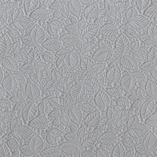 clay sample from Long Mega Texture Tile - Soft Foliage Even longer than our Mega Tiles, these textures measure 6" x 12" which makes them perfect for both large and small projects. Long Mega Texture Tiles are flexible, washable and can be used with any soft clay. Spritz with CoolSlip or dust on Dry Powder Release for stick-free impressions when using metal clay and polymer clay.