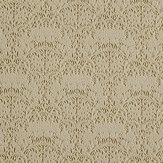 Long Mega Texture Tile - Queen Anne's Lace Even longer than our Mega Tiles, these textures measure 6" x 12" which makes them perfect for both large and small projects. Long Mega Texture Tiles are flexible, washable and can be used with any soft clay. Spritz with CoolSlip or dust on Dry Powder Release for stick-free impressions when using metal clay and polymer clay.