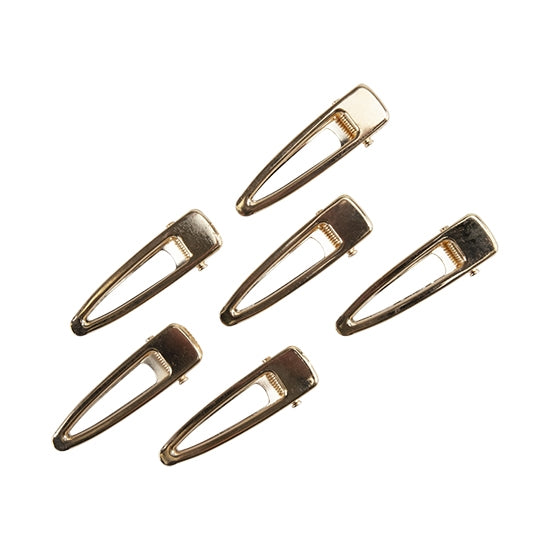 6 Iron Alligator Hair Clip Finding - Golden Triangle - 55mm x  17mm