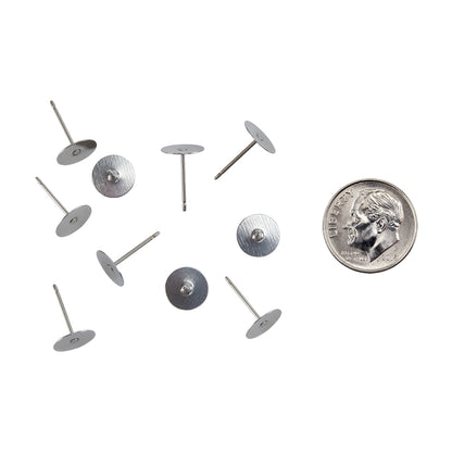 Titanium Earring Post w/ Stainless Steel Flat Pad Pkg/10 - Cool Tools