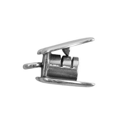 Sterling Silver Crimp End Cap - Heart Leaf 4mm Pkg/2 - Cool Tools