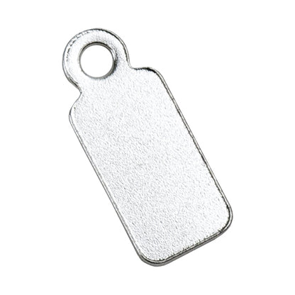 Sterling Silver Name Tag with Ring Large - 5 x 11.5mm - Pkg/4