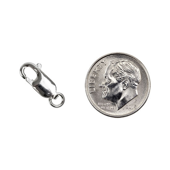 Sterling Silver Lobster Clasp with Ring 14 x 5mm - Pkg/1