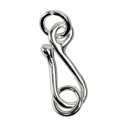 Sterling Silver Hook with Rings 15mm - Pkg/1