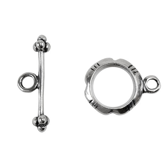 Sterling Silver Fancy Toggle Clasp 11mm - 1 Set