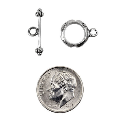 Sterling Silver Fancy Toggle Clasp 11mm - 1 Set - Cool Tools