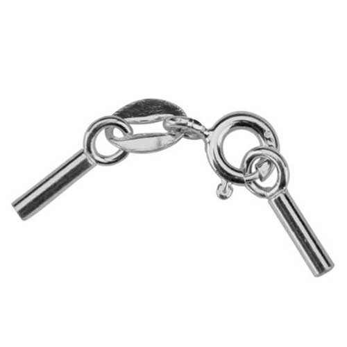 Sterling Silver Tube Clasp - .9mm - 1 Set