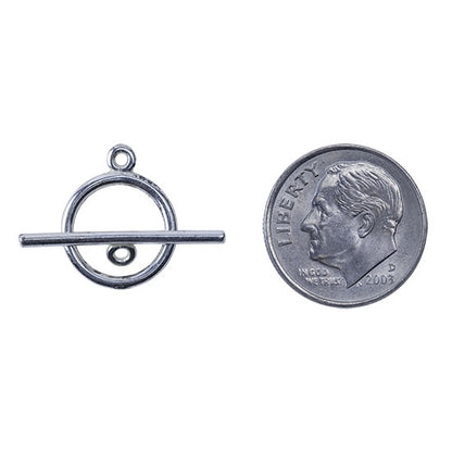 Silver Plate Toggle Clasp - Mini Wire Round - 1 Set - Cool Tools