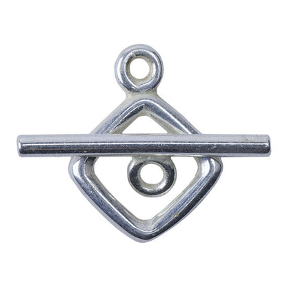 Silver Plate Mini Toggle Clasp - Square - 1 Set - Cool Tools
