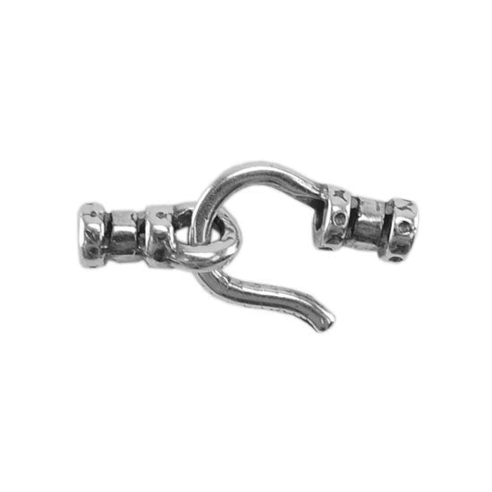 Silver Plate Hook & Eye Clasp - Crimp End 1.4mm - 1 Set – Cool Tools