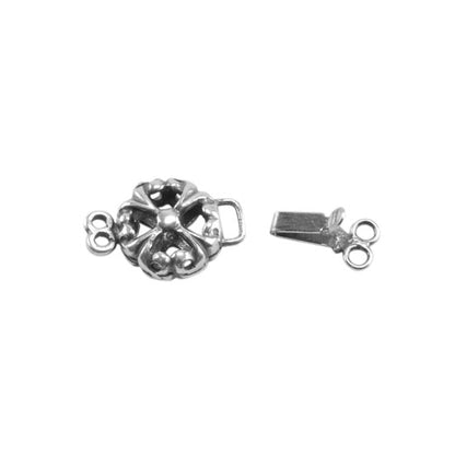 Silver Plate Double Strand Clasp - Puffed Fleur Pkg/1 - Cool Tools