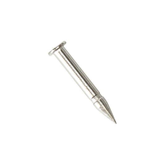 Scatter Pin This nickel alloy scatter pin is ideal for creating tie tacs and decorative or commemorative fashion pins. Finish your design with a scatter pin clutch. Although commonly referred to as "nickel silver" or German silver, this nickel alloy actually contains no silver, but offers an attractive white-metal material. Dimension: 5/16"L x .043" dia.