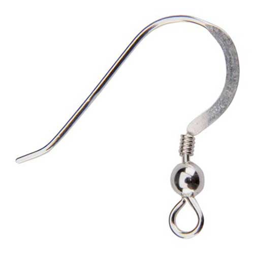 Sterling Silver Earwires - Coil & Ball Pkg/10