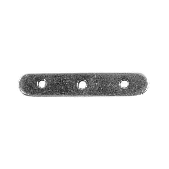 Silver Plate Bar Spacer - Triple Strand