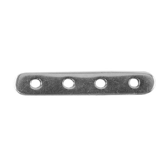 Silver Plate Bar Spacer - Quadruple Strand