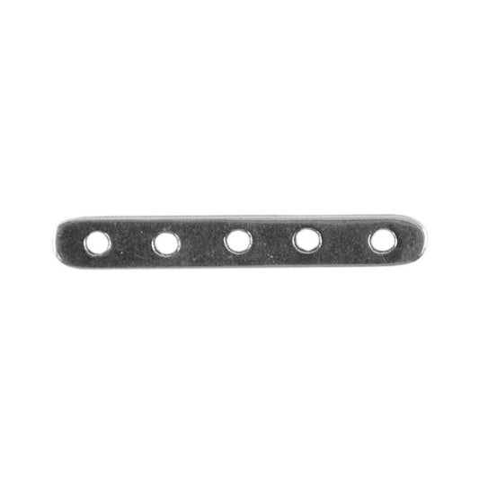 Silver Plate Bar Spacer - Quintuple Strand