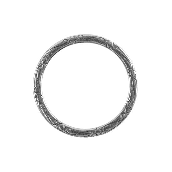 Silver Plate Jump Ring - Fancy Flourish 31mm Pkg/2