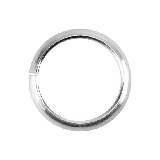 Sterling Silver Round Half-Round Wire Open Jump Rings