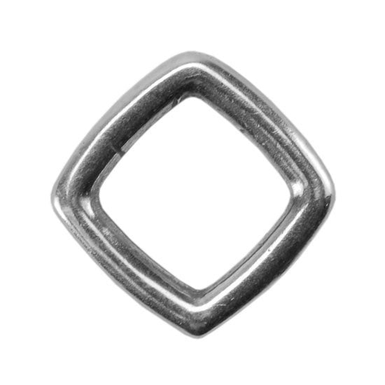 Silver Plate Jump Ring - Square 7.9mm Pkg/2