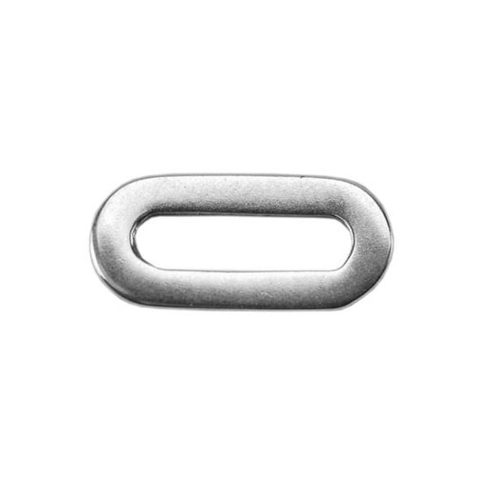 Silver Plate Jump Ring - Capsule 11.6mm X 5.4mm Pkg/2